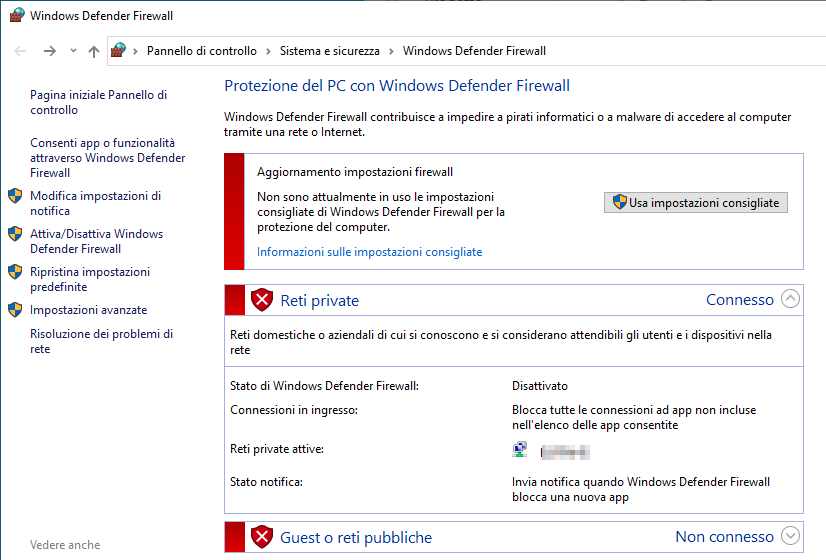 Attivare Il Firewall Di Windows 10 E 7 - Studio Elfra Sas